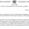 "We have the honour to transmit to you an invitation for the nomination of candidates for the post of Secretary General and the details of the process leading to a final appointment..."  